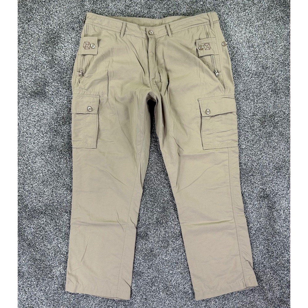 Clothing Arts P^cubed Pick-Pocket Proof Travel Cargo Pants Tan Mens‎ 36x30